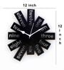 Black MDF Stamp Modern Wall Clock