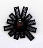 Black MDF Stamp Modern Wall Clock