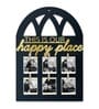 Black MDF Frame with Window Style with Golden Acrylic This is our Happy Place Plaque.