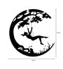 Black MDF Girls Swinging Under The Tree Wall Art Pane