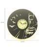 Black MDF Home Batman with Dial Cover Decorative LED Wall Clock