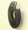 Black Engineered Wood Analog Wall Clock