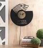 Black Engineered Wood Analog Wall Clock