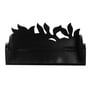 Engineered Wood Wall Mounted Set Top Box Holder in Black Colour