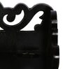 Engineered Wood Carved Wall Mounted Set Top Box Holder in Black Colour