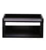 Engineered Wood Wall Mounted Set Top Box Holder in Black Colour