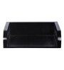 Engineered Wood Wall Mounted Set Top Box Holder in Black Colour