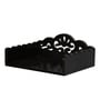 Engineered Wood Wall Mounted Set Top Box Holder in Black Colour