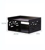 Engineered Wood Wall Mounted Set Top Box Holder in Black Colour