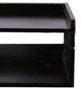 Engineered Wood Wall Mounted Set Top Box Holder in Black Colour