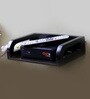 Engineered Wood Wall Mounted Set Top Box Holder in Black Colour