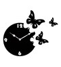 Black Engineered Wood Novelty Wall Clock