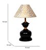 Black Metal & Cotton Beige & Gold Colour Table Lamp