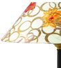 Black Metal & Cotton Red & Yellow Colour Table Lamp