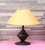 Black Metal & Cotton Yellow Colour Table Lamp