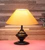 Black Metal & Cotton Yellow Colour Table Lamp