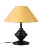 Black Metal & Cotton Yellow Colour Table Lamp