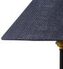 Black Metal & Natural Fiber Blue Colour Table Lamp
