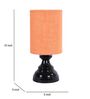 Black Metal & Natural Fiber Mustard Colour Table Lamp