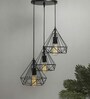 Contemporary Black Metal Cluster Hanging Light