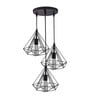 Contemporary Black Metal Cluster Hanging Light