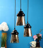 Bling Black Metal Cluster Hanging Light