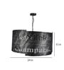 Black Metal 8 Light Chandelier