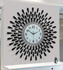 Black Metal Analog Wall Clock