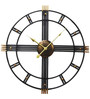 Black Metal Analog Wall Clock