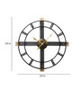 Black Metal Analog Wall Clock