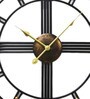 Black Metal Analog Wall Clock