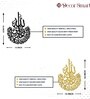 Islamic Arabic Calligraphy Design Metal Wall Art
