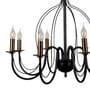 Gladus Black Metal Candle Chandelier