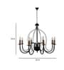Gladus Black Metal Candle Chandelier