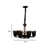 Dayna Black Metal Shaded Chandelier