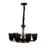 Dayna Black Metal Shaded Chandelier