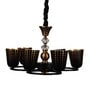 Dayna Black Metal Shaded Chandelier