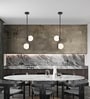 Black Metal Corded Electric Hanging Pendant Light