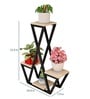 Black Metal Elegant Planter Stand for Flower Pots