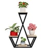 Black Metal Elegant Planter Stand for Flower Pots