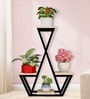 Black Metal Elegant Planter Stand for Flower Pots