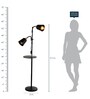 Madison Black Metal Shade Floor Lamp with Black Base