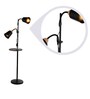Madison Black Metal Shade Floor Lamp with Black Base