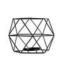 Black Geometric Set Of 2 Iron Candle Holder