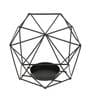 Black Geometric Set Of 2 Iron Candle Holder
