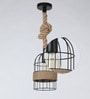 Amber Black Metal Hanging Light