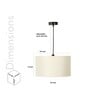 Beige Metal Hanging Light