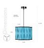 Blue Metal Hanging Light