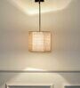 Beige Metal Hanging Light