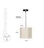 Beige Metal Hanging Light